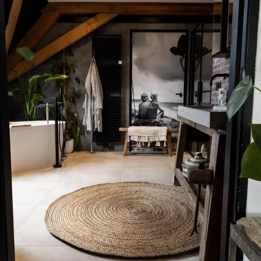 Vloerkleden|Jute Vloerkleden-Interieur05 EVA Interior rond vloerkleed Jute naturel - 150 x 150 cm