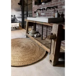 Vloerkleden|Jute Vloerkleden-Interieur05 EVA Interior rond vloerkleed Jute naturel - 150 x 150 cm