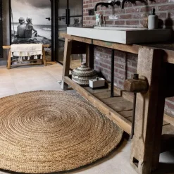 Vloerkleden|Jute Vloerkleden-Interieur05 EVA Interior rond vloerkleed Jute naturel - 150 x 150 cm