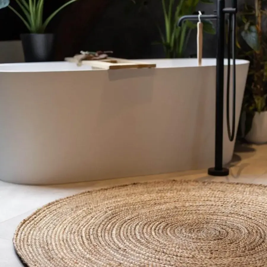 Vloerkleden|Jute Vloerkleden-Interieur05 EVA Interior rond vloerkleed Jute naturel - 150 x 150 cm