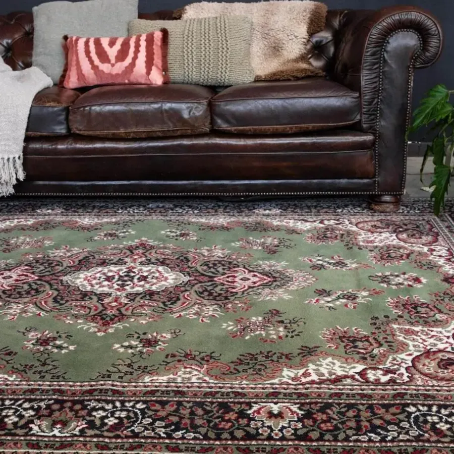 Interieur05 Eva Interior vintage Vloerkleed nain Perzisch Groen - 320 x 235 cm