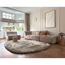 Interieur05 Hoogpolig vloerkleed Odelia beige/wit - 200 x 290 cm