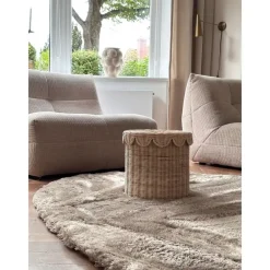 Interieur05 Hoogpolig vloerkleed Odelia beige/wit - 200 x 290 cm