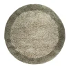 Hoogpolige Vloerkleden|Ronde Vloerkleden-Interieur05 hoogpolig vloerkleed polyester Pilo groen/beige - 240 x 240 cm