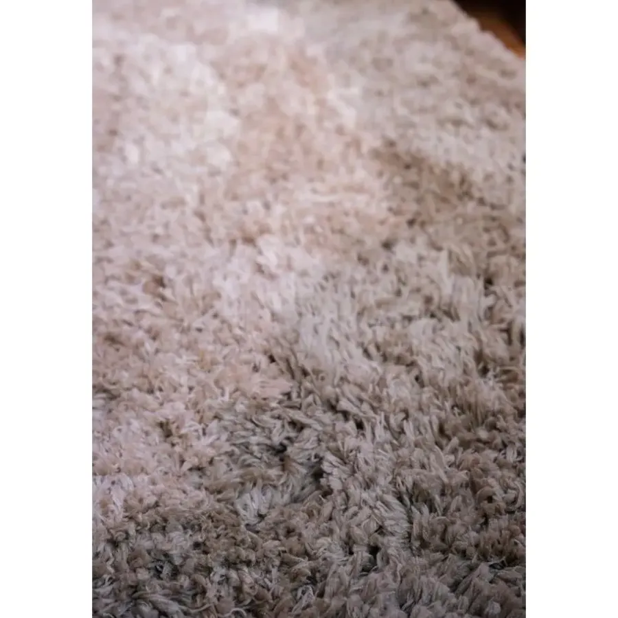 Hoogpolige Vloerkleden|Ronde Vloerkleden-Interieur05 hoogpolig vloerkleed polyester Pilo groen/beige - 240 x 240 cm