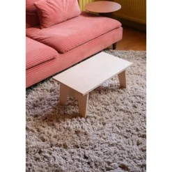 Hoogpolige Vloerkleden|Ronde Vloerkleden-Interieur05 hoogpolig vloerkleed polyester Pilo groen/beige - 240 x 240 cm