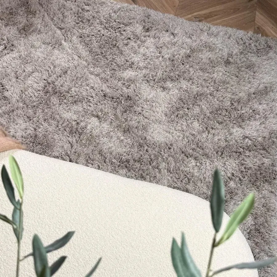 Interieur05 Hoogpolig vloerkleed Nika zand - 240 x 340 cm