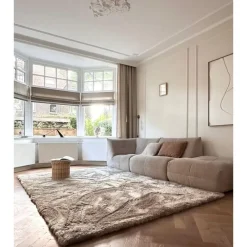 Hoogpolige Vloerkleden-Interieur05 Hoogpolig vloerkleed Odelia beige/wit - 160 x 230 cm