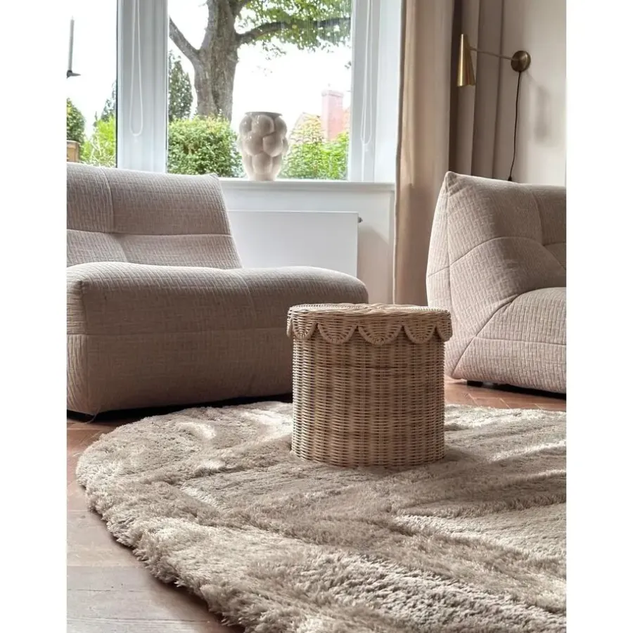 Interieur05 Hoogpolig vloerkleed Odelia beige/wit - 80 x 150 cm