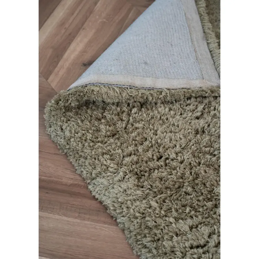 Interieur05 hoogpolig vloerkleed polyester Pilo groen - 340 x 240 cm