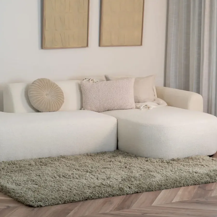 Interieur05 hoogpolig vloerkleed polyester Pilo groen - 340 x 240 cm