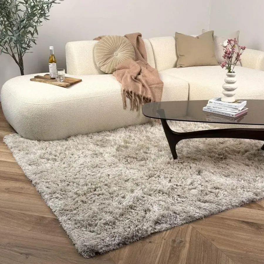 Hoogpolige Vloerkleden-Interieur05 Hoogpolig vloerkleed Nika Ivoor - 240 x 340 cm