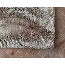 Interieur05 Hoogpolig vloerkleed Odelia Bruin/taupe - 80 x 150 cm