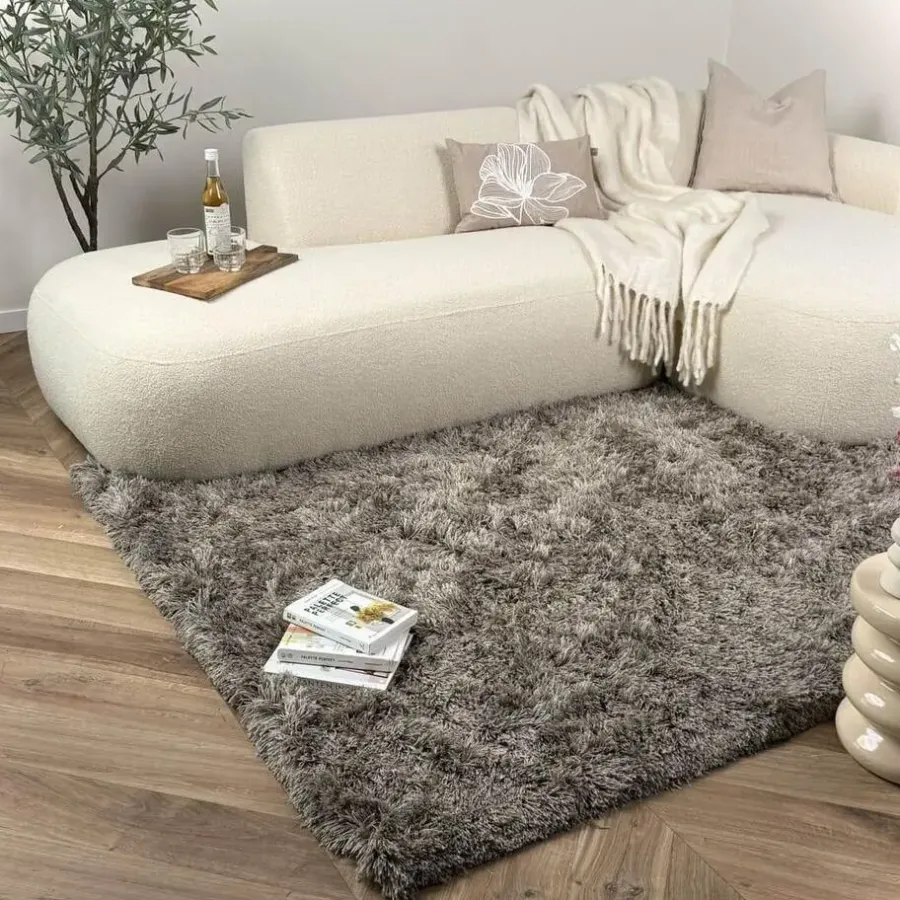 Hoogpolige Vloerkleden-Interieur05 Hoogpolig vloerkleed Nika Antraciet - 240 x 340 cm
