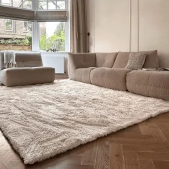 Vloerkleden|Hoogpolige Vloerkleden-Interieur05 Hoogpolig vloerkleed Odelia beige/wit - 240 x 330 cm