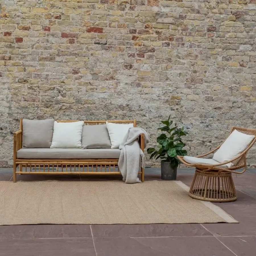 Interieur05 Jute buitenkleed naturel border - 230 x 160 cm