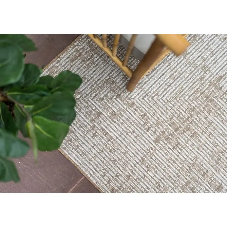 Buiten Vloerkleden|Buiten Vloerkleden-Interieur05 Jute buitenkleed naturel lines - 340 x 240 cm