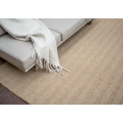 Buiten Vloerkleden|Buiten Vloerkleden-Interieur05 Jute buitenkleed naturel zigzag - 380 x 280 cm
