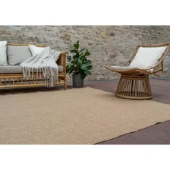 Buiten Vloerkleden|Buiten Vloerkleden-Interieur05 Jute buitenkleed naturel uni - 380 x 280 cm