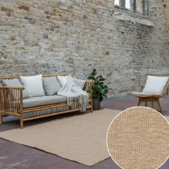 Buiten Vloerkleden|Buiten Vloerkleden-Interieur05 Jute buitenkleed naturel uni - 380 x 280 cm