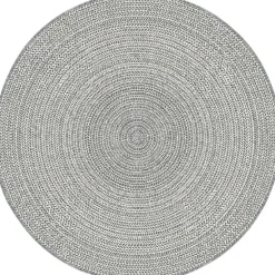Interieur05 rond buitenkleed grijs Solid - 200 x 200 cm