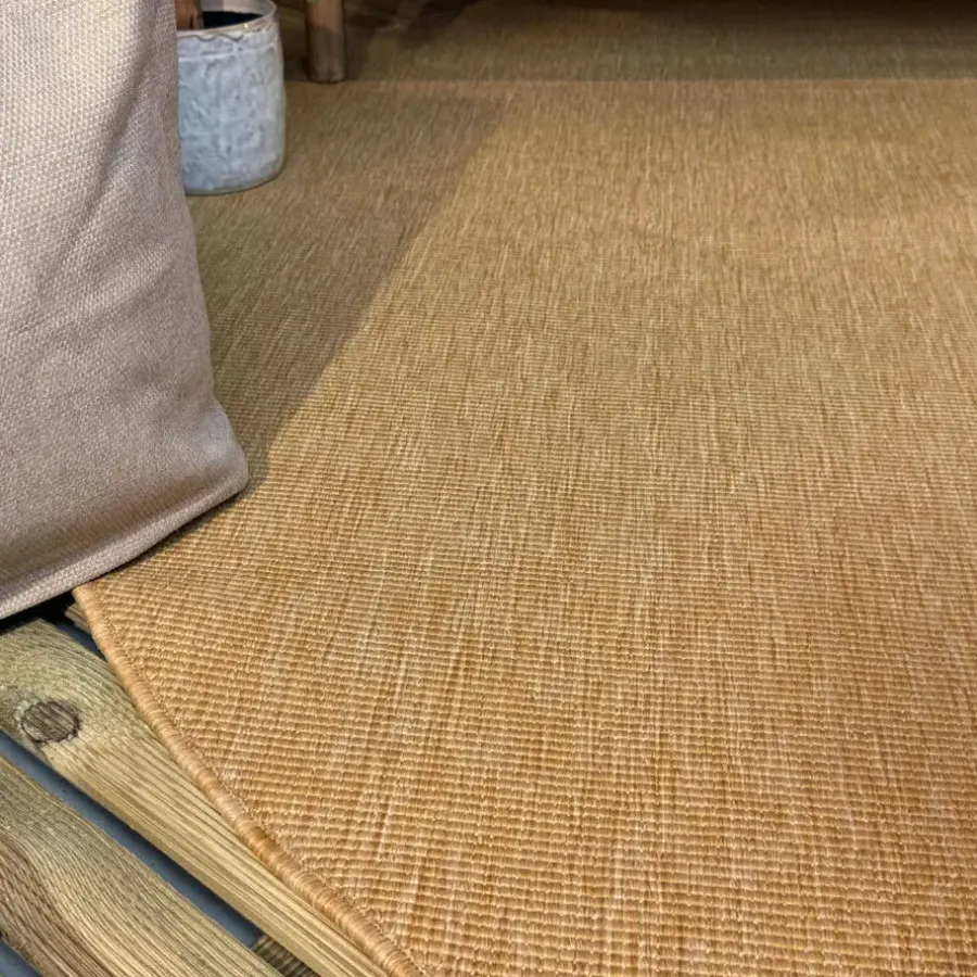 Interieur05 rond buitenkleed geel/okergeel Tone - 200 x 200 cm
