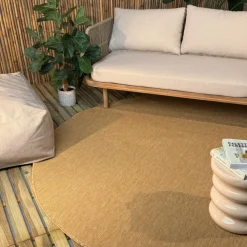 Interieur05 rond buitenkleed geel/okergeel Tone - 240 x 240 cm