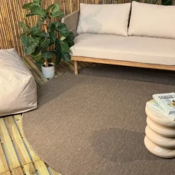 Interieur05 rond buitenkleed linnen Tone - 200 x 200 cm