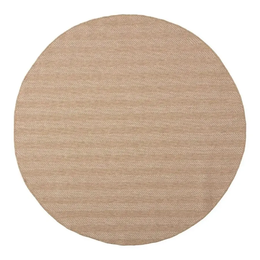 Interieur05 rond buitenkleed jute naturel zigzag - 240 x 240 cm