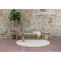 Buiten Vloerkleden|Buiten Vloerkleden-Interieur05 rond buitenkleed jute naturel zigzag - 200 x 200 cm
