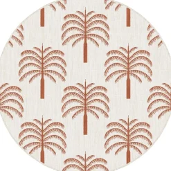 Interieur05 rond buitenkleed roest Oase - 200 x 200 cm