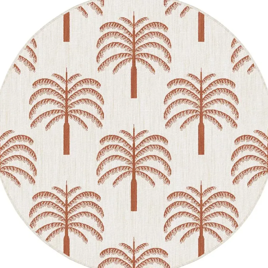 Interieur05 rond buitenkleed roest Oase - 200 x 200 cm