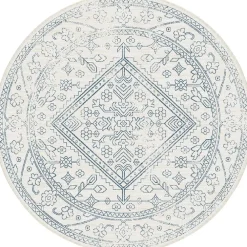 Ronde Vloerkleden|Buiten Vloerkleden-Interieur05 rond buitenkleed blauw Nova - 240 x 240 cm