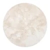 Interieur05 Rond Hoogpolig vloerkleed Odelia beige/wit - 160 x 160 cm