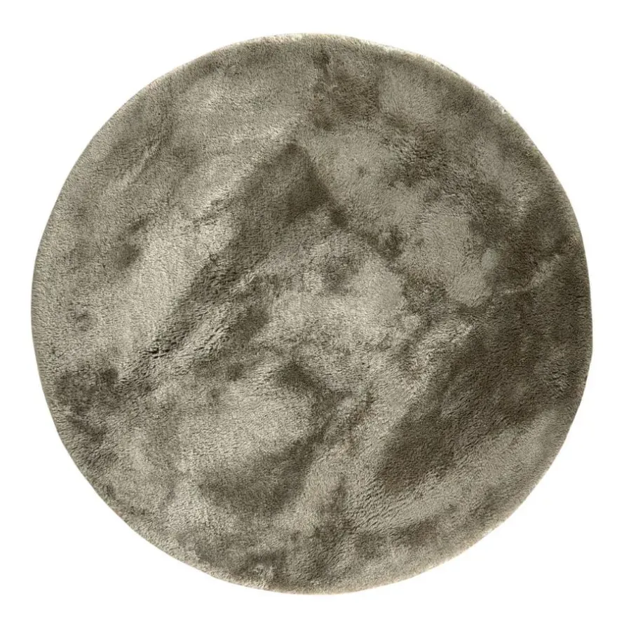 Ronde Vloerkleden-Interieur05 Rond Hoogpolig vloerkleed Odelia beige/wit - 200 x 200 cm