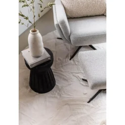 Vloerkleden|Hoogpolige Vloerkleden-Interieur05 Rond Hoogpolig Vloerkleed Lux Creme - 200 x 200 cm