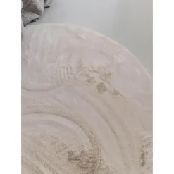 Interieur05 Rond Hoogpolig Vloerkleed Lux Creme - 120 x 120 cm