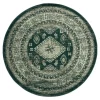 Vloerkleden|Laagpolige Vloerkleden-Interieur05 rond vintage vloerkleed Aila groen - 190 x 190 cm