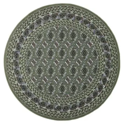 Ronde Vloerkleden-Interieur05 rond vintage vloerkleed Marad groen - 160 x 160 cm