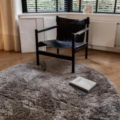 Ronde Vloerkleden-Interieur05 rond vloerkleed Fender grijs/lichtgrijs - 160 x 160 cm