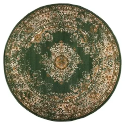 Vloerkleden|Laagpolige Vloerkleden-Interieur05 rond vloerkleed Keshan groen - 160 x 160 cm