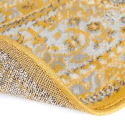 Ronde Vloerkleden-Interieur05 rond vloerkleed Keshan geel - 190 x 190 cm