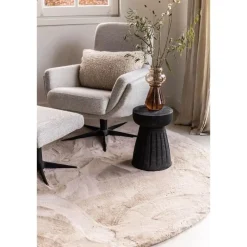 Interieur05 rond vloerkleed Lux beige/taupe - 160 x 160 cm