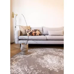 Ronde Vloerkleden-Interieur05 rond vloerkleed Keshan taupe/bruin - 160 x 160 cm