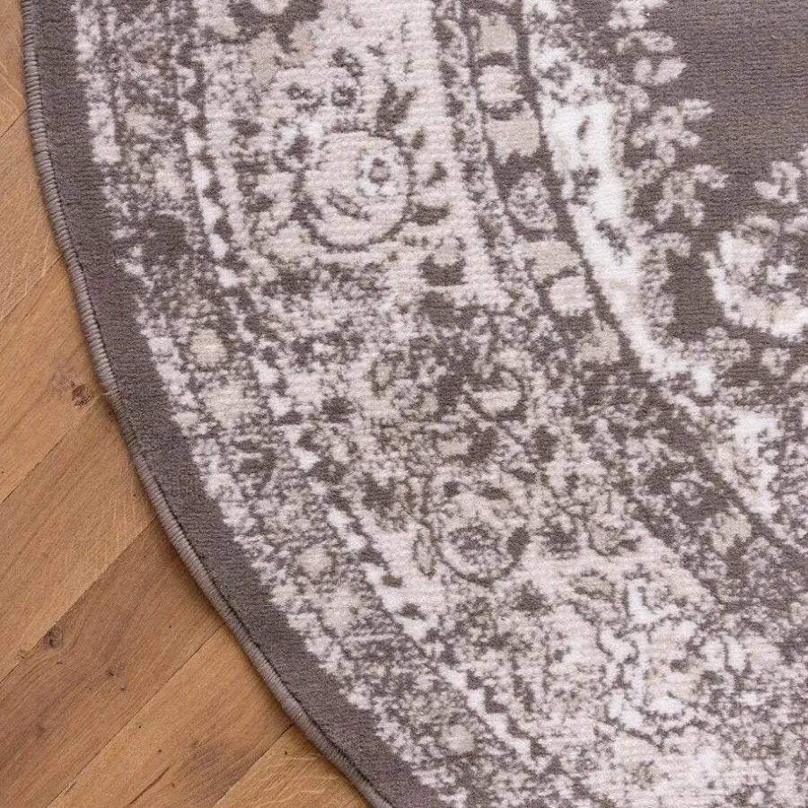 Ronde Vloerkleden-Interieur05 rond vloerkleed Keshan taupe/bruin - 160 x 160 cm