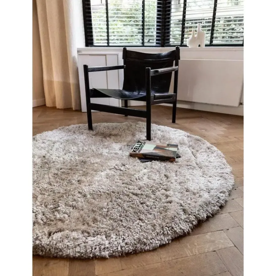 Hoogpolige Vloerkleden|Ronde Vloerkleden-Interieur05 rond vloerkleed Fender wit/creme - 240 x 240 cm