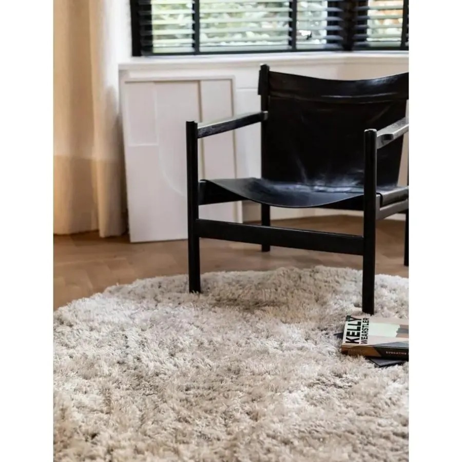 Hoogpolige Vloerkleden|Ronde Vloerkleden-Interieur05 rond vloerkleed Fender wit/creme - 240 x 240 cm