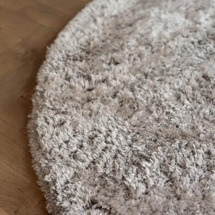Hoogpolige Vloerkleden|Ronde Vloerkleden-Interieur05 rond vloerkleed Fender wit/creme - 240 x 240 cm