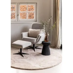 Hoogpolige Vloerkleden|Ronde Vloerkleden-Interieur05 rond vloerkleed Lux beige/taupe - 200 x 200 cm