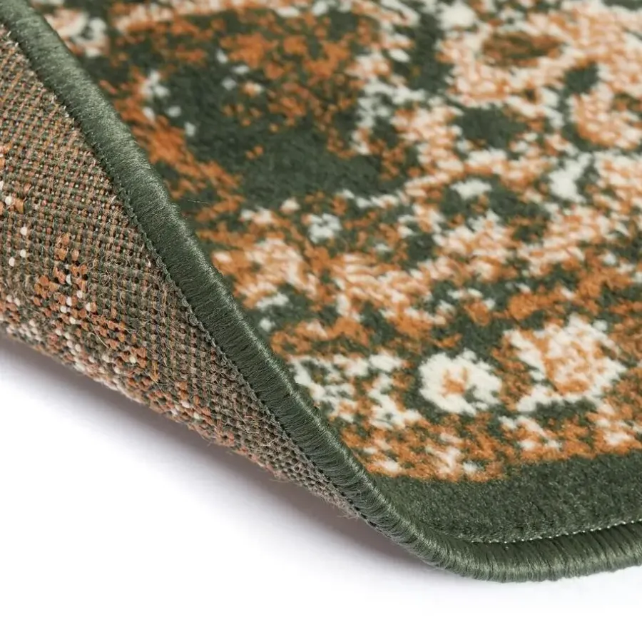 Vloerkleden|Laagpolige Vloerkleden-Interieur05 rond vloerkleed Keshan groen - 190 x 190 cm